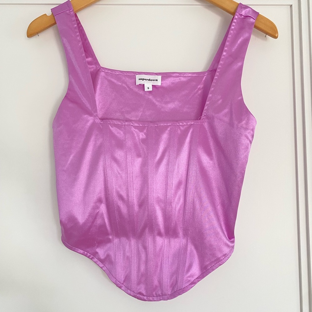 Metallic bustiers top